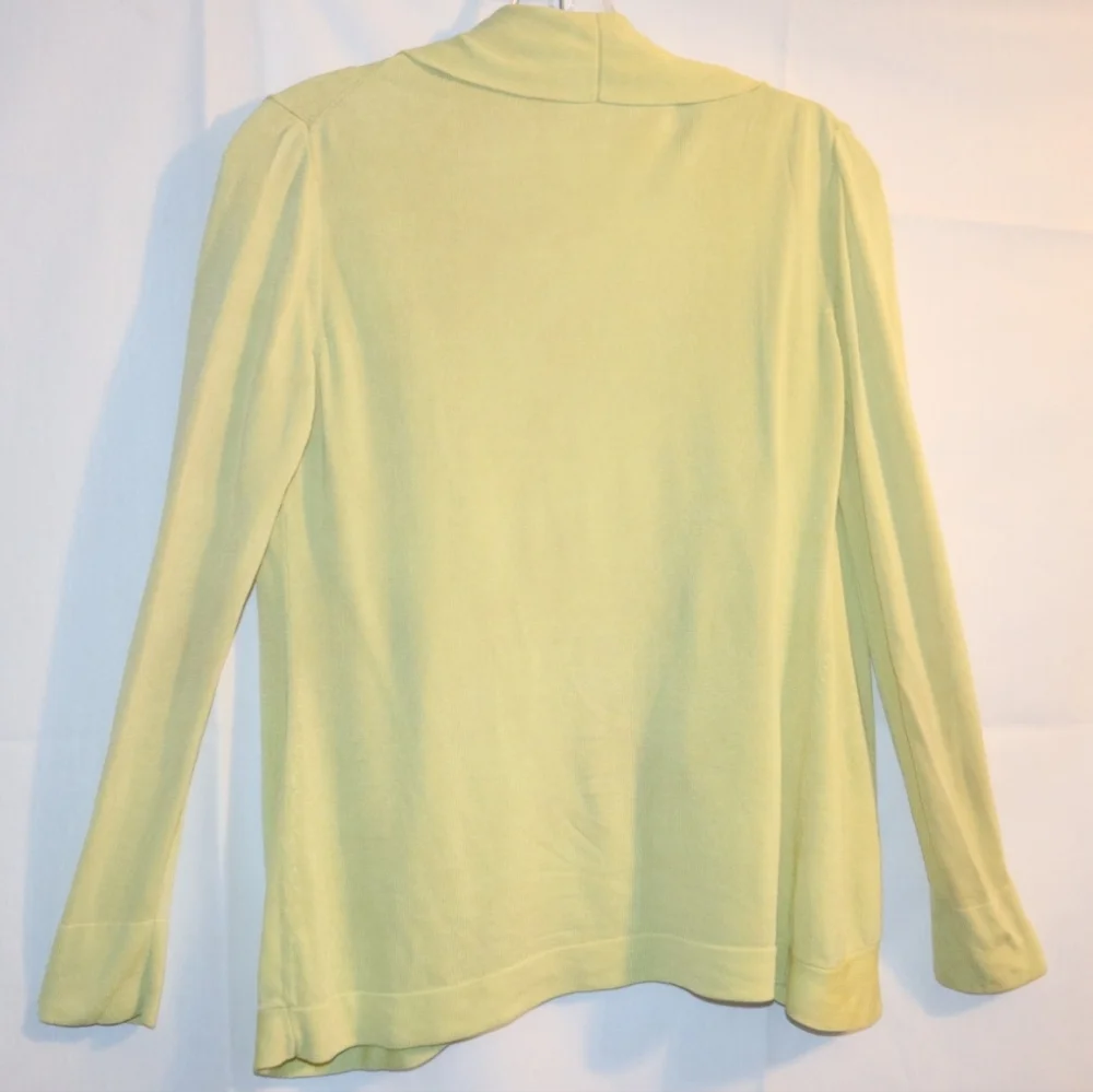 Lafayette 148 New York  open cardigan sweater. Yellow‎ Cotton Size Small